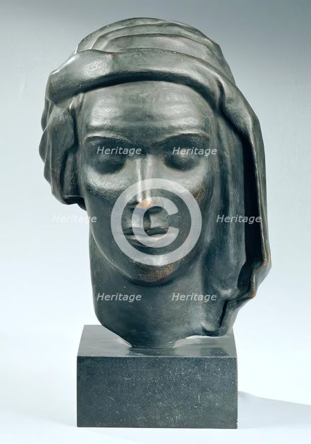 Female head with turban (Edwarda), 1935. Creator: Viktor Planckh.