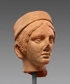 Female Head with a Polos, 1st century B.C. Creator: Unknown