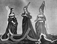 Female headdresses, 15th century, (1910)