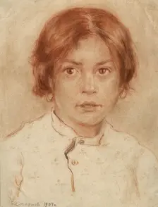 Female Pupil at the Irkutsk School, 1904. Creator: Boris Vasilievich Smirnov