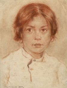 Female Pupil at the Irkutsk School, 1904. Creator: Boris Vasilievich Smirnov