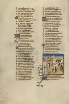 Female Personification of Idleness; Roman de la Rose, about 1405. Creator: Unknown