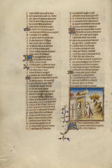 Female Personification of Idleness; Roman de la Rose, about 1405. Creator: Unknown