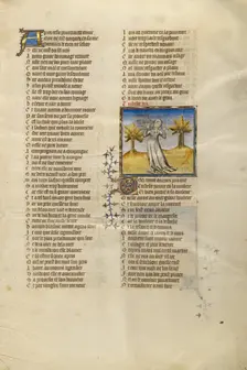 Female Personification of Sadness; Roman de la Rose, about 1405. Creator: Unknown