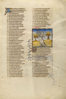 Female Personification of Sadness; Roman de la Rose, about 1405. Creator: Unknown