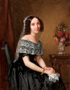 Female Portrait, 1851. Creator: Leopold Loeffler