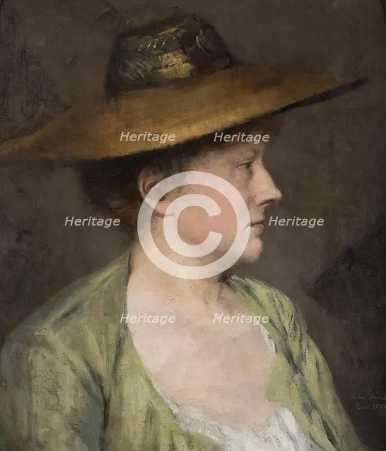 Female portrait, 1881. Creator: Julia Beck.
