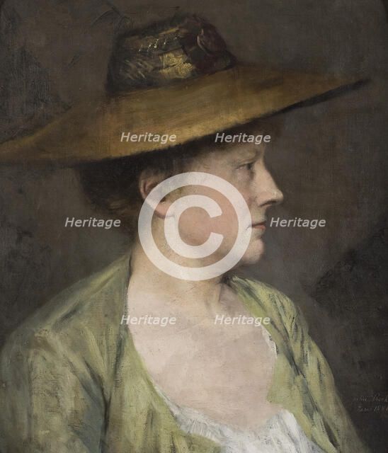 Female portrait, 1881. Creator: Julia Beck.