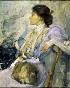 Female Portrait 1908. Creator: Nikolay Feshin