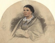Female portrait, 2nd half of 19th century. Creator: Mikhail Znamensky