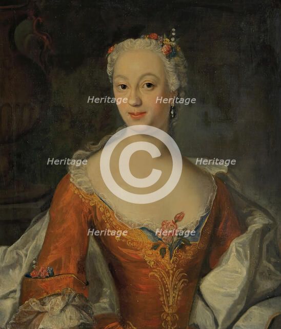 Female portrait, (c1750s). Creator: Johan Horner.
