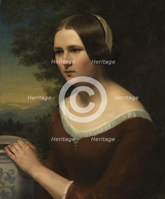 Female portrait, probably between 1845 and 1850. Creator: Hedevig Thorine Christiane Lund.