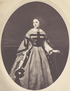 [Female Portrait, Standing, Looking Left], 1850s-60s. Creator: Franz Antoine