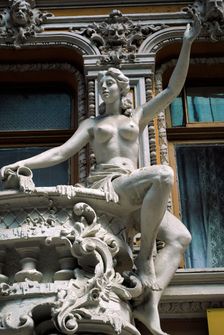 Female statue, "The Passage", hotel and mall, Odessa, Ukraine, 2011. Creator: LTL