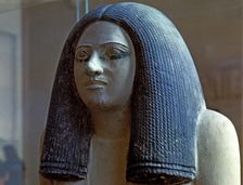 Female statue from the Tomb of SEPA, chief of the southern army, held in polychromed limestone