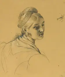Female study on the Entry after the Peace of Paris before 1828. Creator: Johann Peter Krafft