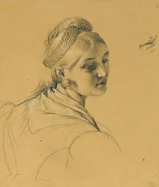 Female study on the Entry after the Peace of Paris before 1828. Creator: Johann Peter Krafft