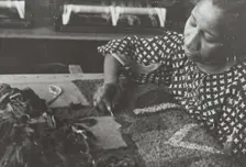 Female student, art class at Harlem Community Art Center, 1938. Creator: Basil
