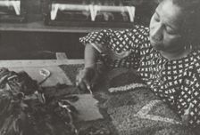 Female student, art class at Harlem Community Art Center, 1938. Creator: Basil