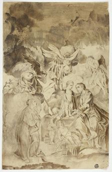 Female Saint Beholding Vision of Christ Child and Saint Joseph, n.d. Creator: El Greco