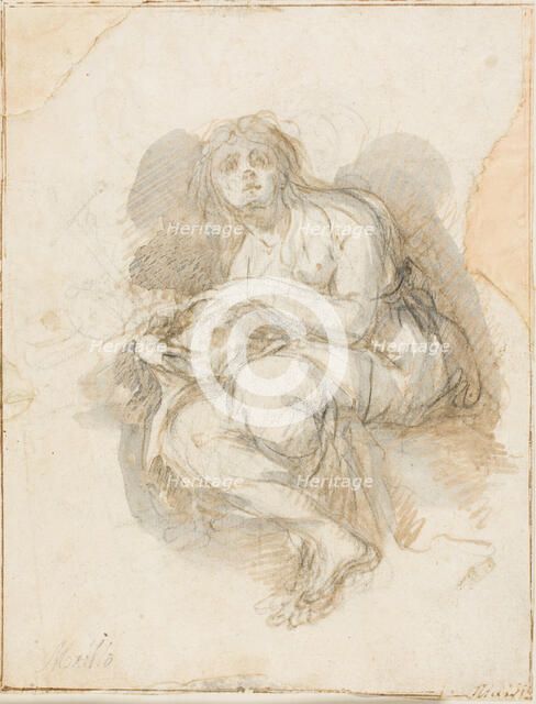 Female Saint Holding Skull, n.d. Creator: Possibly Bartolomé Estéban Murillo Spanish.