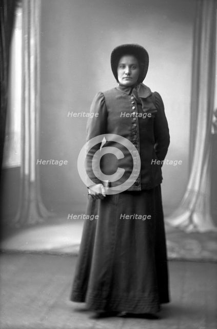 Female Salvationist in uniform with her Bible in her hand, Landskrona, Sweden, 1910. Creator: Unknown.