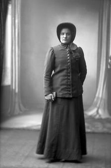Female Salvationist in uniform with her Bible in her hand, Landskrona, Sweden, 1910