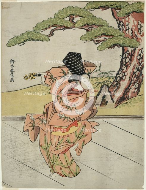 Female Sanbaso Dancer, c. 1766/67. Creator: Suzuki Harunobu.