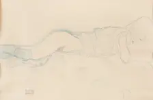 Female semi-nude, c. 1908. Creator: Klimt, Gustav (1862-1918)