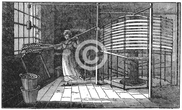 Female silk worker, Spitalfields, London, 1833.  Creator: Unknown.