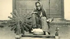 Female Spinning, Jaipur Creator: Unknown