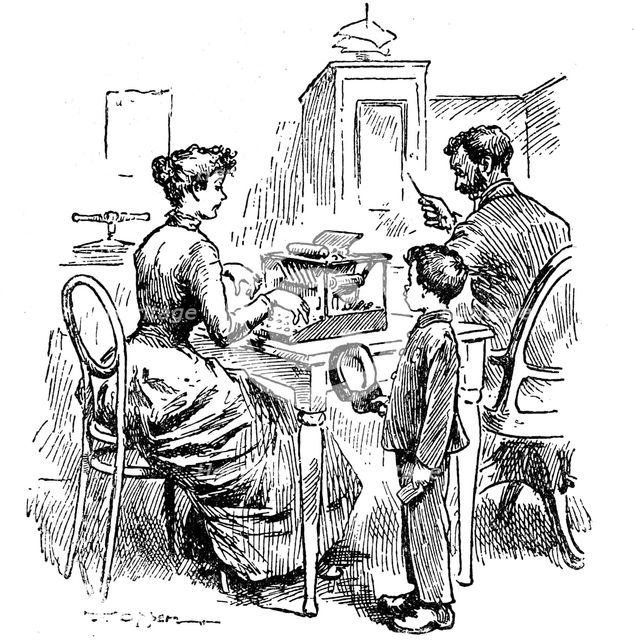 Female typist, 1893. Artist: Unknown
