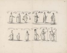 Female traditional clothing. From: Augustin von Meyerberg and his travel to Russia, 1661-1662. Creator: Meierberg (Meyerberg), Augustin, von (1612-1688)