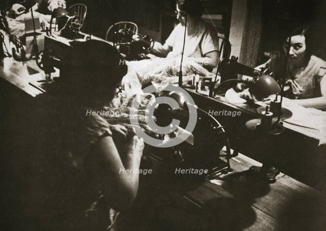 Female workers at a negligee factory in midtown Manhattan, New York, USA, 1920s. Artist: Unknown