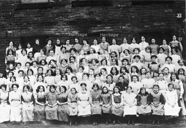 Female workers at Mackintosh’s toffee factory, Halifax, West Yorkshire,1912. Artist: Unknown
