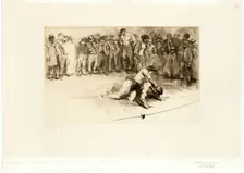 Female Wrestler, 1902. Creator: Edgar Chahine