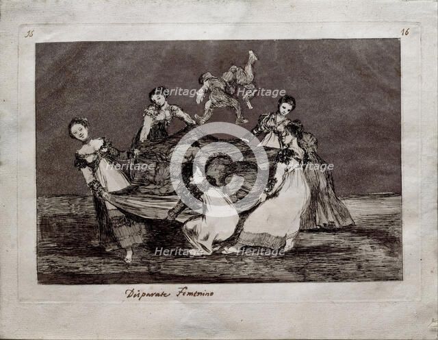 Feminine Folly (from the series Los Disparates (Follies), 1815-1819. Artist: Goya, Francisco, de (1746-1828)