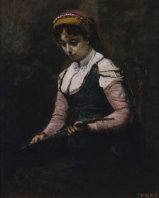 Femme à la Mandoline (Girl with Mandolin) , Between 1860 and 1865