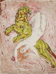 Femme à la Panthère (Woman with a Panther), c1930. Creator: Cappiello, Leonetto (1875-1942)