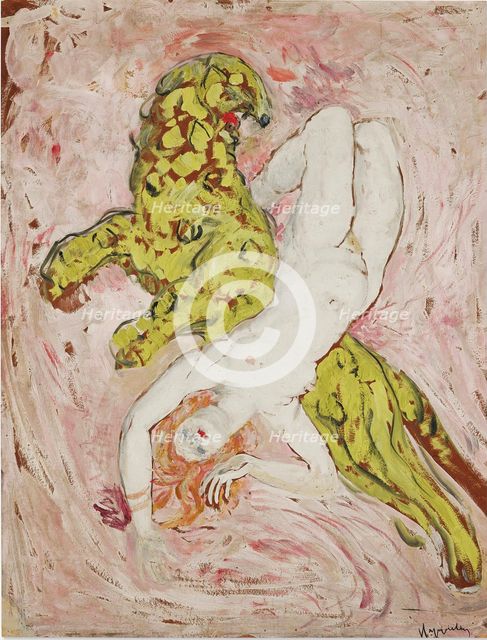Femme à la Panthère (Woman with a Panther), c1930. Creator: Cappiello, Leonetto (1875-1942).