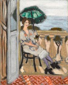 Femme à l'ombrelle verte (Woman with a green umbrella), 1919. Creator: Matisse, Henri (1869-1954)