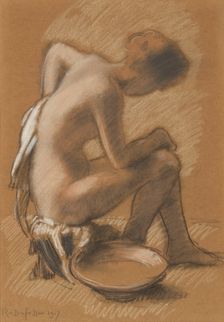 Femme à sa toilette (Woman at her toilet), 1917. Creator: Rassenfosse, Armand (1862-1934)