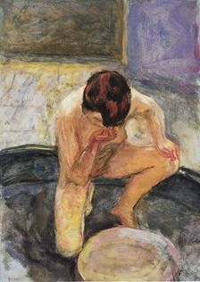 Femme accroupie or Nu au tub, 1913. Creator: Pierre Bonnard