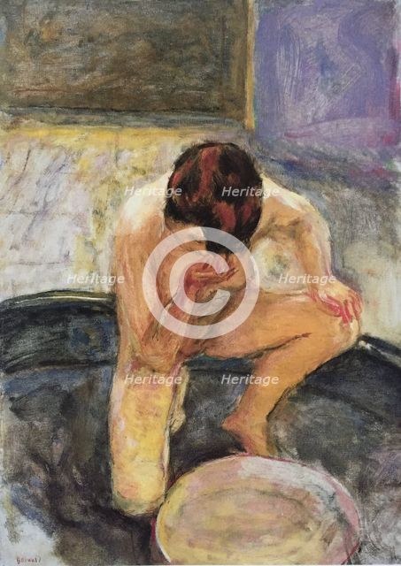 Femme accroupie or Nu au tub, 1913. Creator: Pierre Bonnard.