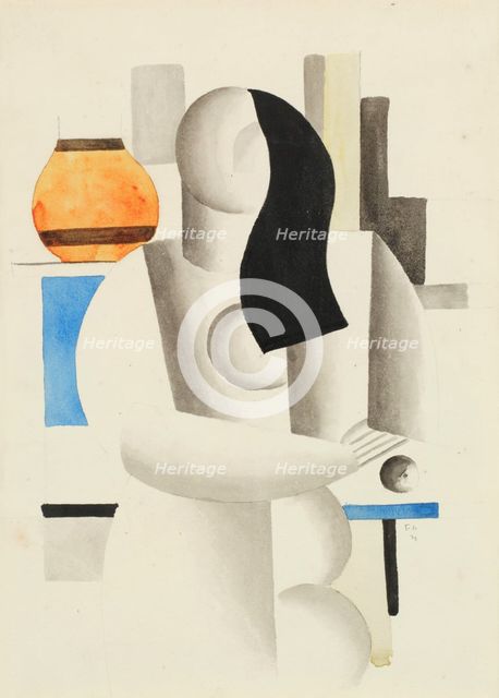 Femme attablée (Étude pour Le Grand déjeuner), 1921. Creator: Fernand Leger.
