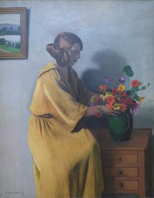 Femme au bouquet