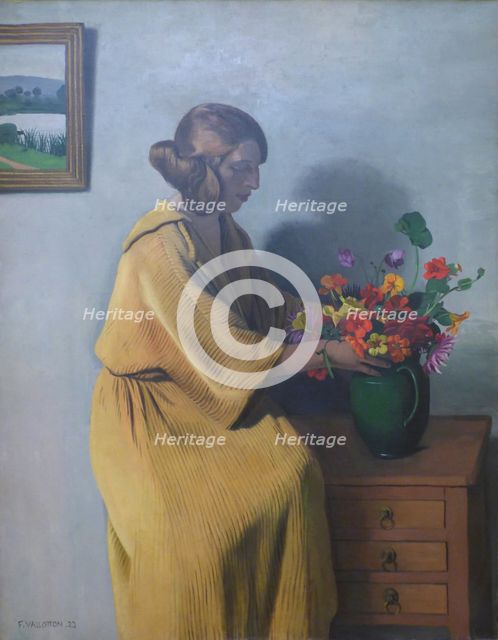 Femme au bouquet.