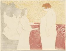 Femme au lit, profil, au petit lever, 1896. Creator: Toulouse-Lautrec, Henri, de (1864-1901)