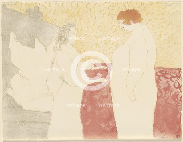 Femme au lit, profil, au petit lever, 1896. Creator: Toulouse-Lautrec, Henri, de (1864-1901).