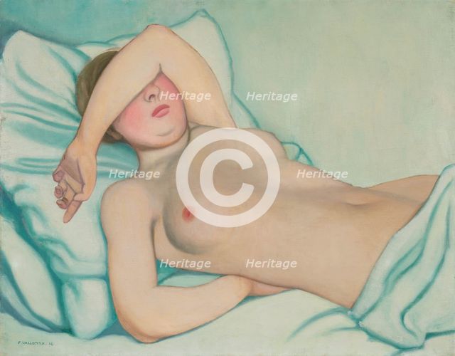 Femme au lit (Woman in bed), 1916. Creator: Vallotton, Felix Edouard (1865-1925).